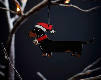 Dachshund Dogs 'Love You Mum' Christmas Tree Bauble Decoration Gift AD-DU2lymCB Dachshund Dogs 'Love You Mum' Christmas Tree Bauble Decoration Gift AD-DU2lymCB