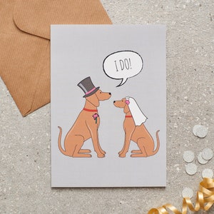 Vizsla trouwkaart