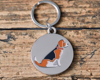 Beagle dog tag / keyring