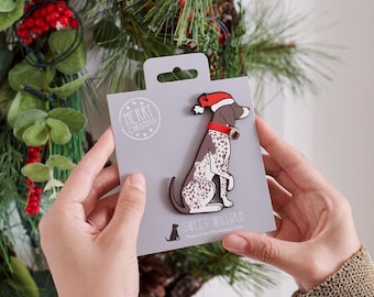German Shorthaired Pointer Christmas Tree Decoration - Personalisation Available