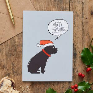 Französische Bulldogge Weihnachtskarte