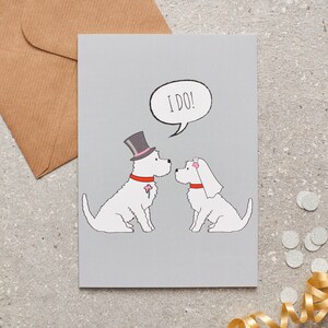 Tarjeta de boda Westie
