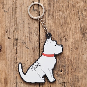 Westie Keyring - Personalisation Available
