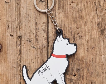 Westie Keyring - Personalisation Available