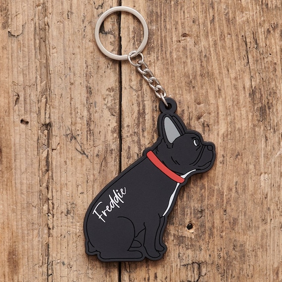 フレンチブルドッグのキーホルダー - パーソナライズ可能 - Etsy 日本