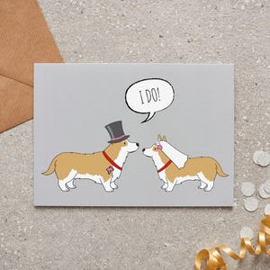 Corgi Dog-trouwkaart