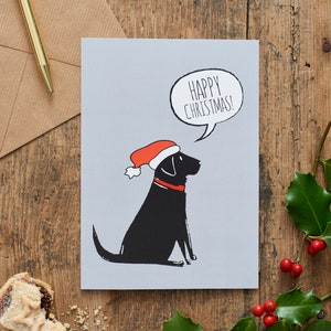 Labrador tarjeta de Navidad