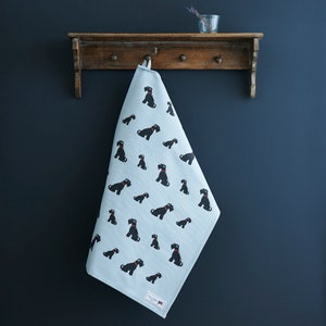 Black Schnauzer tea towel