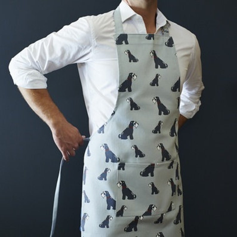 Grey Schnauzer Apron Etsy