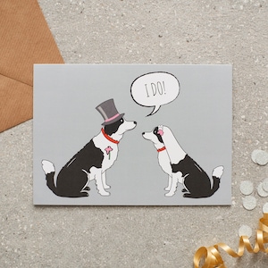 Border Collie trouwkaart