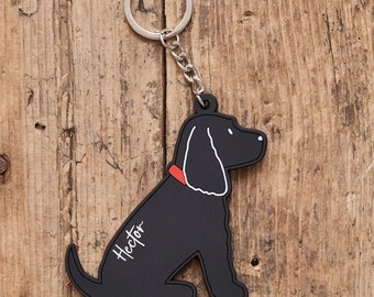 Black Cocker Spaniel Keyring - Personalisation Available
