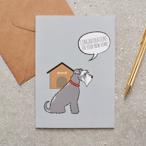Carte Schnauzer gris New Home