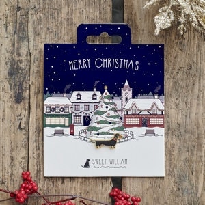 Dachshund Christmas Dog Pin