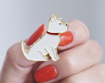 Westie Christmas Dog Pin