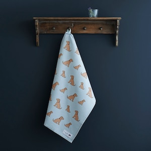 Cocker Spaniel (Golden) tea towel