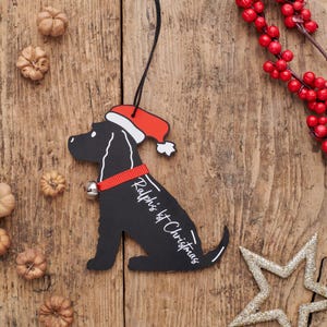 Black Cocker Spaniel Christmas Tree Decoration - Personalisation Available