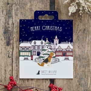 Beagle Christmas Dog Pin