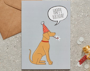 Vizsla birthday card