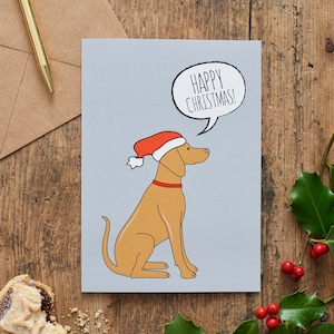 Carte de Noël Vizsla