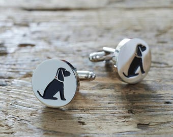 Black Cocker Spaniel cufflinks