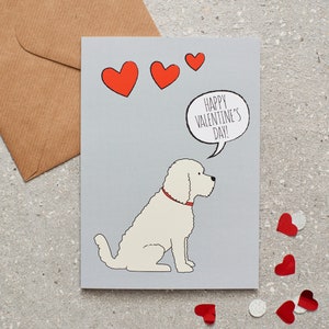 Cockapoo / Labradoodle Valentijnsdag kaart