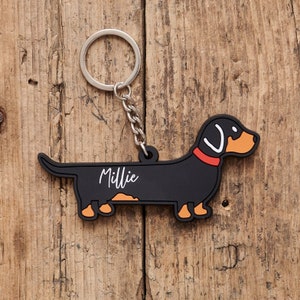 Dachshund Keyring - Personalisation Available
