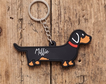 Dachshund Keyring - Personalisation Available