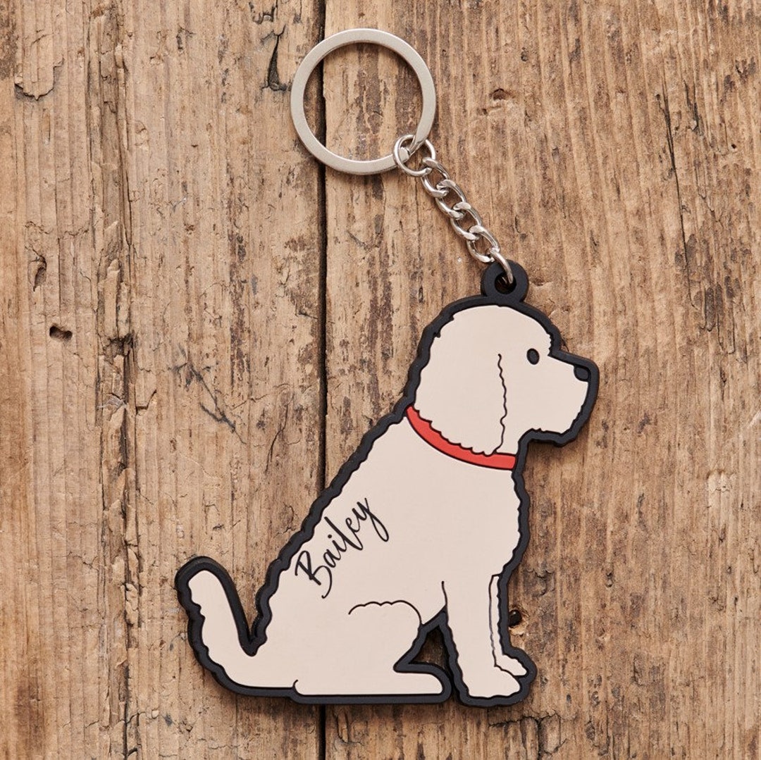 Labradoodle / Cockapoo / Cavapoo Keyring - Personalisation Available - Etsy