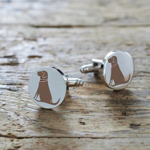 Chocolate Labrador Cufflinks