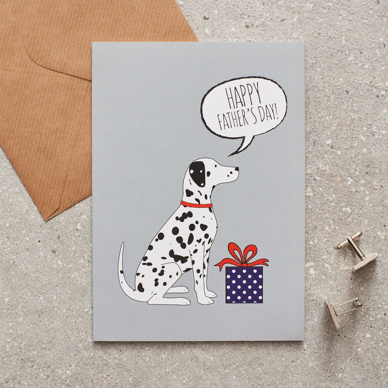 Dalmatian Father's Day card image 1