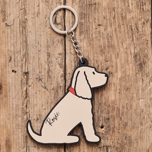 Golden Cocker Spaniel Keyring - Personalisation Available