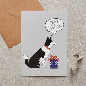 Border Collie Vatertagskarte