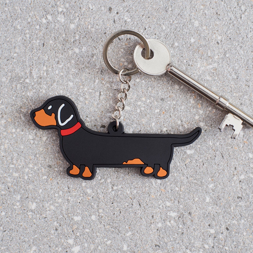 Dachshund Heart Keychain Clip 