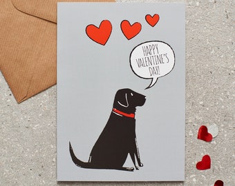 Labrador Valentine's Day card