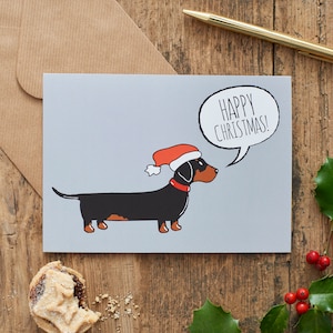 Dackel Weihnachtskarte