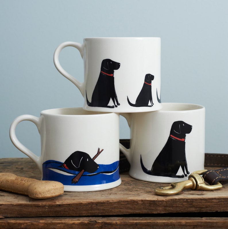 Swimming Black Labrador mug image 5