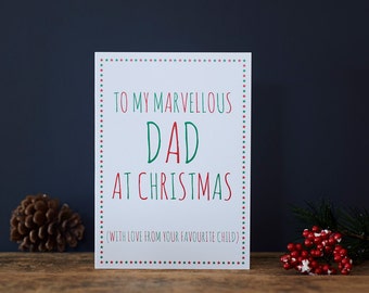 Marvellous Dad Christmas card