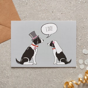 Tarjeta de boda Springer Spaniel