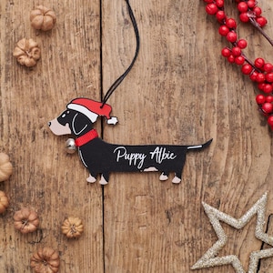Dachshund Christmas Tree Decoration - Personalisation Available