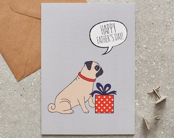Pug Father's Day Card