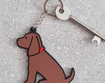 Chocolate Cocker Spaniel Keyring