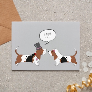 Basset Hound-trouwkaart