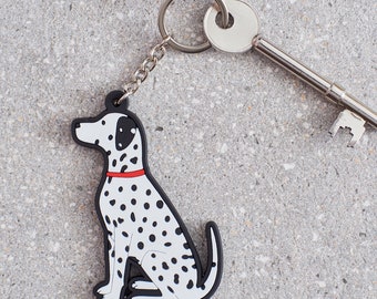 Dalmation Brooch Pewter Key ring Silver Bronze plate Dannyquest