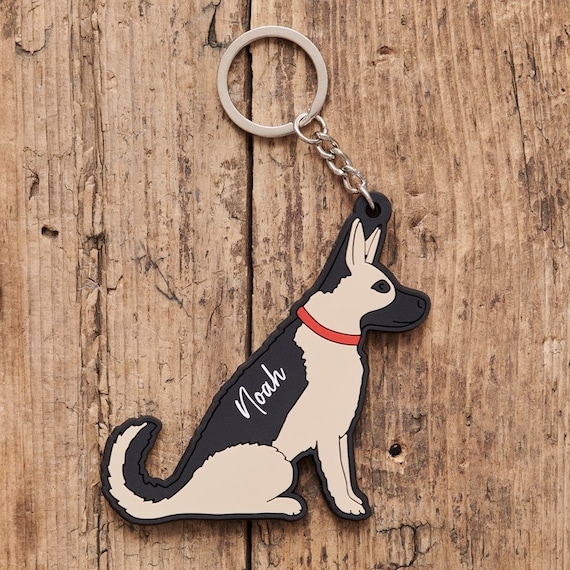 Silver German Shepard Key Ring German Shepherd Keyring, Personalised Dog Lover Gift Israel