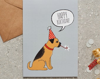 Border Terrier birthday card