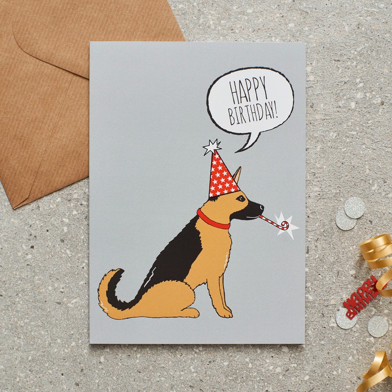 German Shepherd birthday card image 1