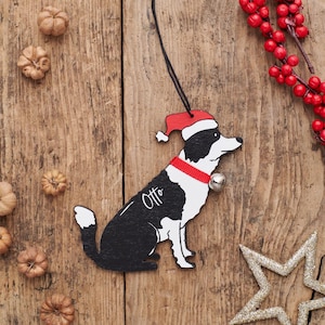 Border Collie Weihnachtsbaum Dekoration - Personalisierung verfügbar