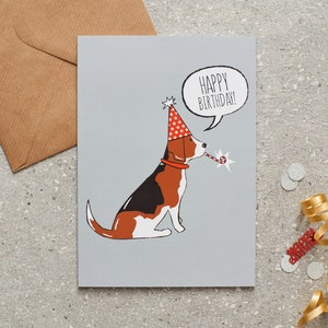 Carte d'anniversaire Beagle