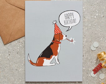 Carte d'anniversaire Beagle