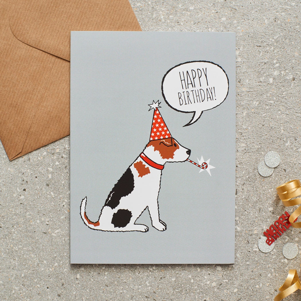 Jack Russell Birthday Card - Etsy UK